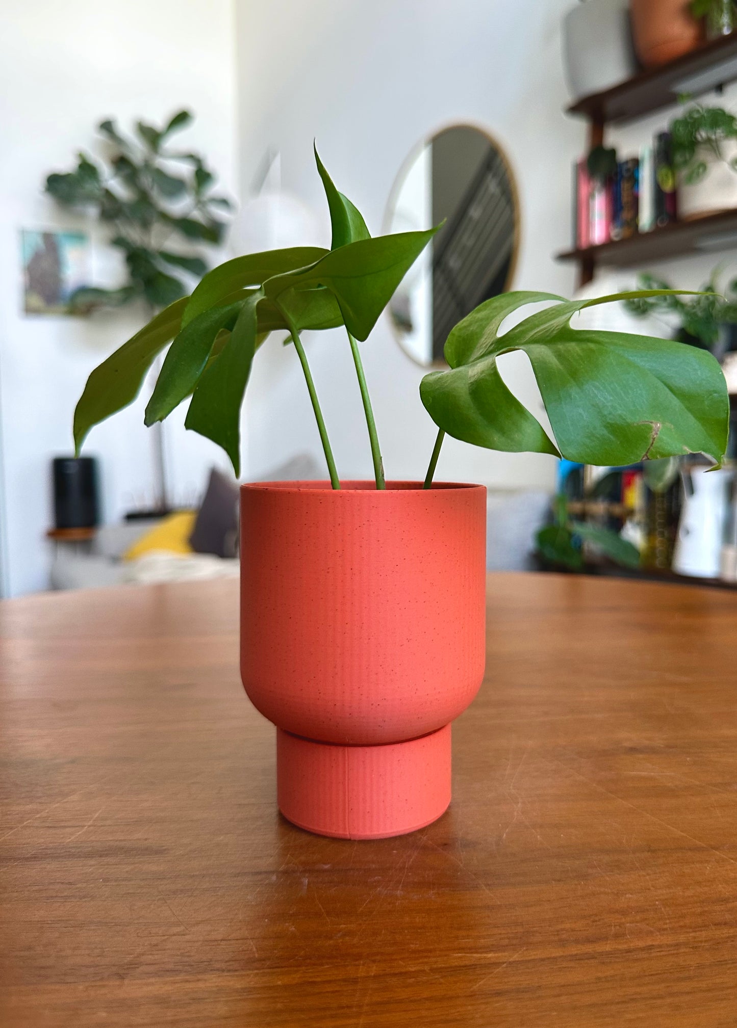 Tall self-watering planter