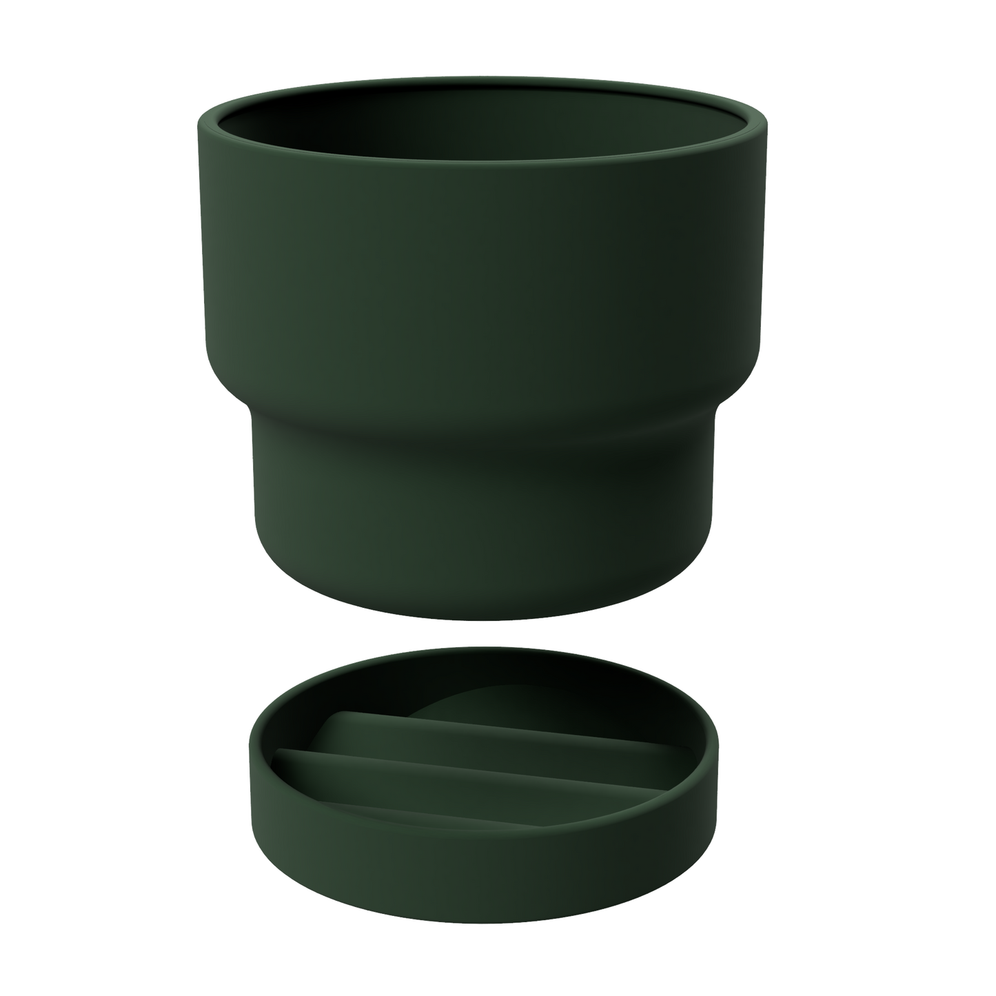 Indoor pot / planter with water tray and heart-shaped details