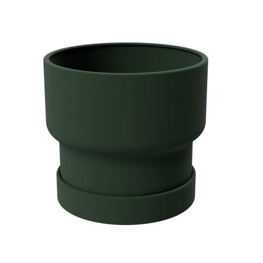 Indoor pot / planter with water tray and heart-shaped details